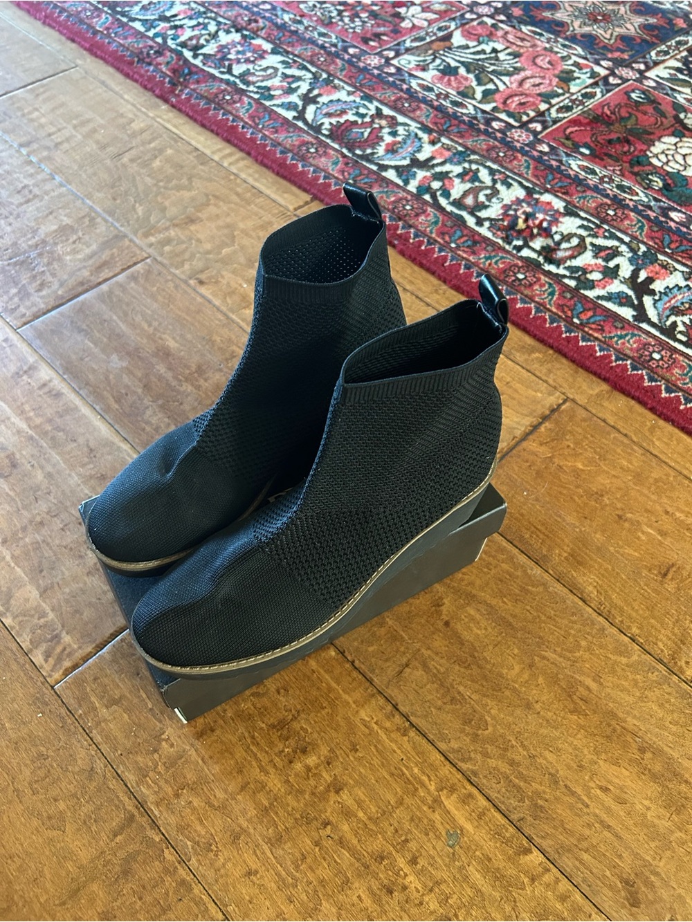 Bandolino Black Knit Chukka Boots